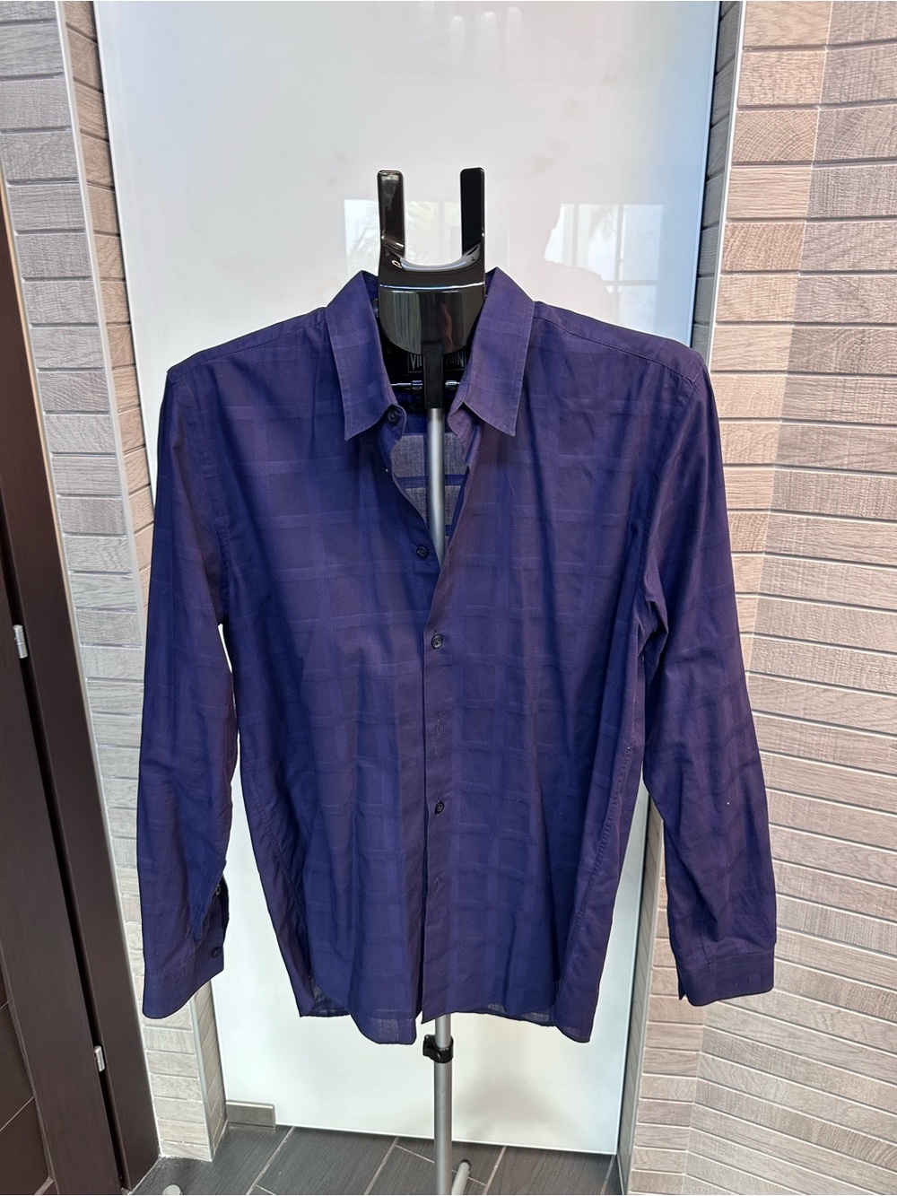 Vilebrequin Deep Blue Cotton Shirt With Interior Label